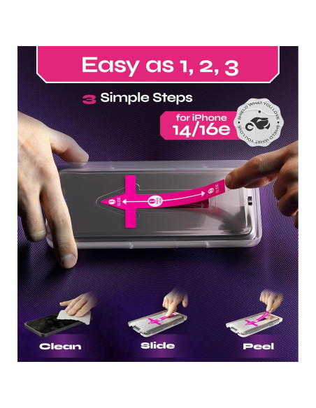 Protector de Pantalla Vidrio Templado Defenslim 2-Pack iPhone 14/16e