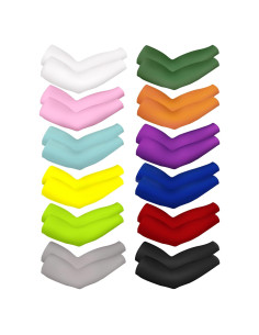 Mangas de Protección UV Unisex Bememo - 12 Pares Multicolor