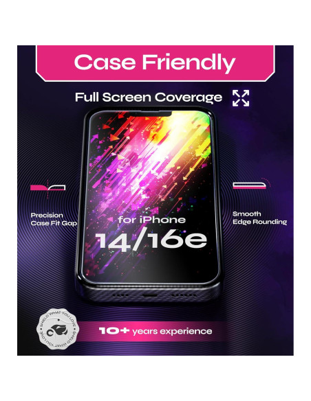 Protector de Pantalla Vidrio Templado Defenslim 2-Pack iPhone 14/16e