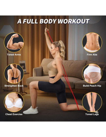 Bandas de Resistencia YONKFUL - 4 Niveles para Ejercicio