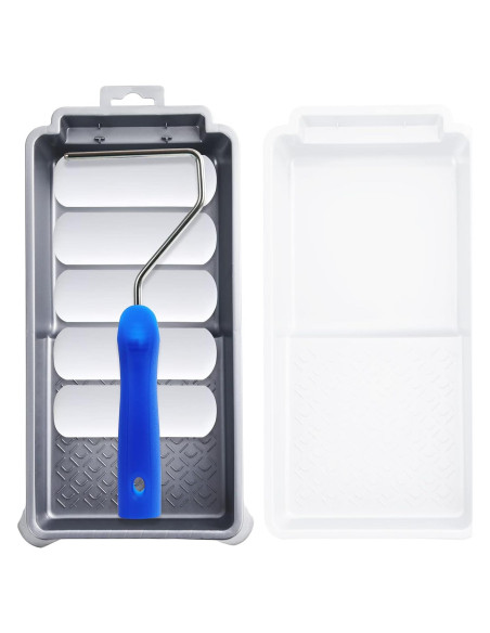 Kit de Rodillo de Pintura de Espuma Mister Rui 4" - 8 Piezas