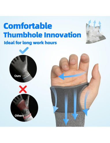 Mangas Resistentes a Cortes Schwer AIR-SKIN A6 45.72 cm UV UPF50+