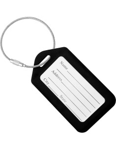 Etiquetas de Equipaje Negras BlueCosto 10 Piezas PVC 2