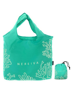 Bolsa de Compras Reutilizable Nereiva Verde Mar 25 kg Plegable
