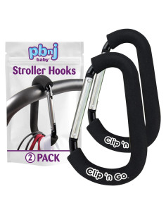 Ganchos para Cochecito PBnJ Clip n Go - 2 Paquetes