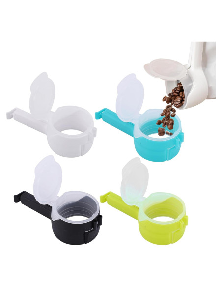 4 Clips para Bolsas de Comida Yvey con Pico Vertedor y Cierre Rápido 4 Clips para Bolsas de Comida Yvey con Pico Vertedor y Cierre Rápido
