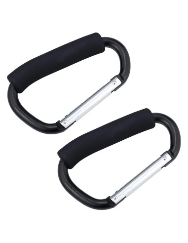 JIALEEY Bolsa de Compras Soporte Multiusos 2 Piezas Negro