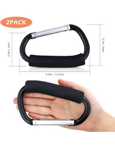 JIALEEY Bolsa de Compras Soporte Multiusos 2 Piezas Negro 2