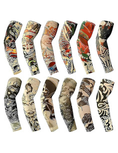 Mangas de Tatuaje YARIEW 12pc Unisex Protección Solar
