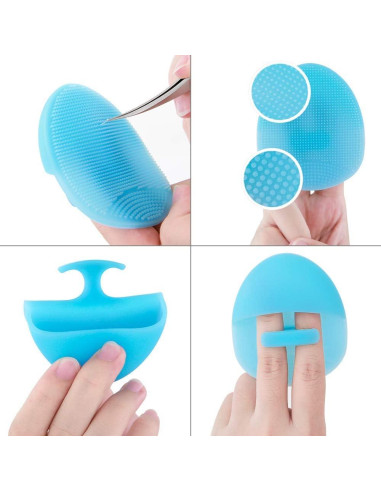 Cepillo Limpiador Facial Silicona INNERNEED - Paquete de 4
