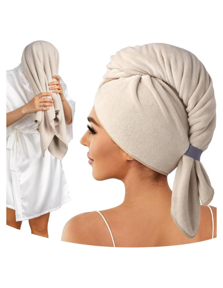Toalla de Pelo Microfibra Umisleep 104x56 cm Camello Absorbente