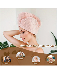 Toalla de Secado para Cabello Kldnkig Microfibra 25x65 cm 5 Unidades 2