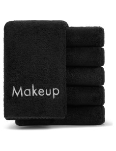 Toallas de Maquillaje Arkwright - 6 Microfibra Coral 33x33cm Negro