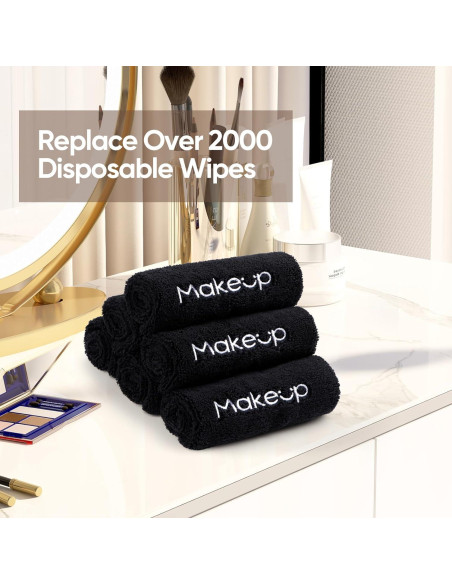 Paño Desmaquillante HOMEXCEL 6 Unidades Microfibra 33x33 cm Negro Paño Desmaquillante HOMEXCEL 6 Unidades Microfibra 33x33 cm Negro