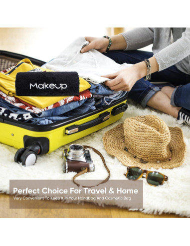 Paño Desmaquillante HOMEXCEL 6 Unidades Microfibra 33x33 cm Negro