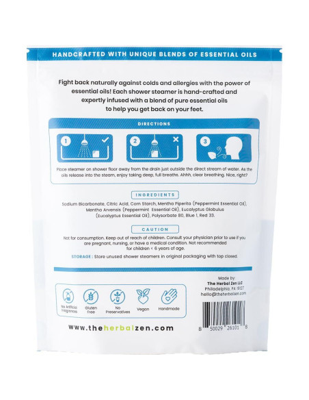 Aromatizantes de Ducha The Herbal Zen Eucalipto 10 Unidades