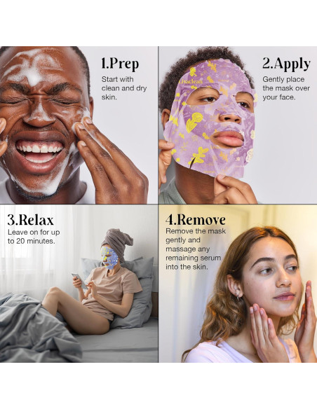 Mascarillas Faciales LivaClean 12 Unidades Hidratantes Colágeno