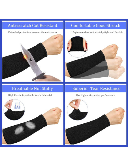 3 Pares de Mangas Protectores de Brazo Sintege 20 cm Nivel 5