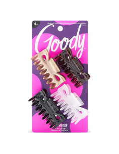 Clips de Garra Medianos Goody SlideProof - 4 Unidades Neutros