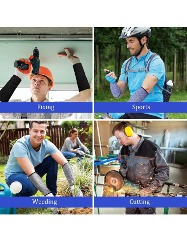 3 Pares de Mangas Protectores de Brazo Sintege 20 cm Nivel 5