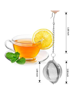 Colador de Té de Acero Inoxidable Fu Store - 2 Piezas 5.3 cm 2