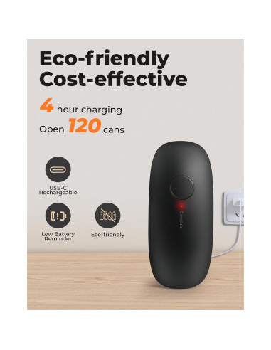 Abrelatas Eléctrico Canslab Ultrablade Recargable 10W Negro