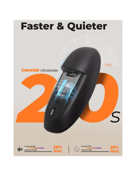 Abrelatas Eléctrico Canslab Ultrablade Recargable 10W Negro