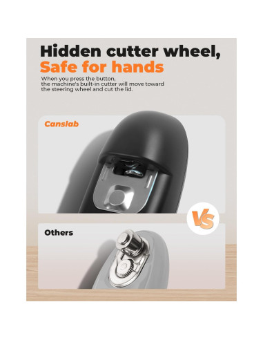 Abrelatas Eléctrico Canslab Ultrablade Recargable 10W Negro