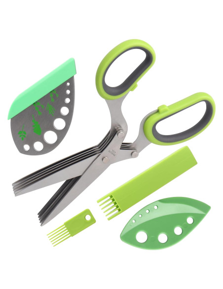 Tijeras de Cocina LUVCOSY de Acero Inoxidable 5 Cuchillas