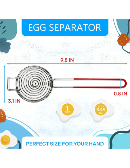 Separador de Huevos BURIUS de Acero Inoxidable 24.9 cm