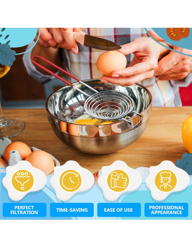 Separador de Huevos BURIUS de Acero Inoxidable 24.9 cm