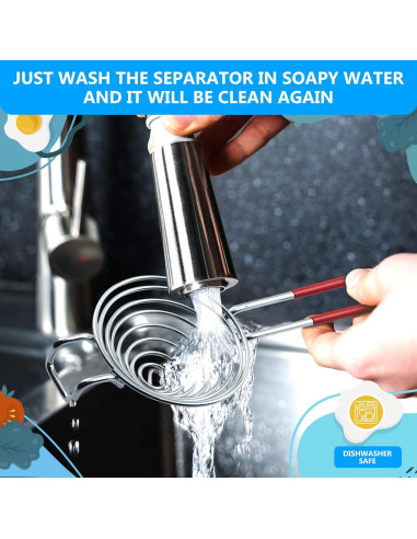 Separador de Huevos BURIUS de Acero Inoxidable 24.9 cm