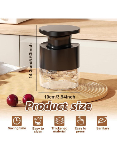 Deshuesador de Cereza Kerfulty 7-en-1 con Protector Salpicaduras