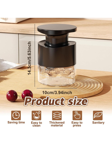 Deshuesador de Cereza Kerfulty 7-en-1 con Protector Salpicaduras