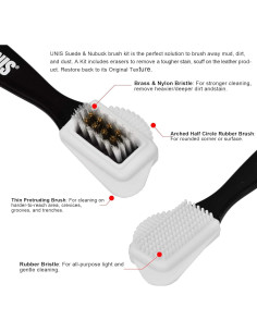 Cepillo 4 en 1 UNIS para limpieza de gamuza y nobuck 2