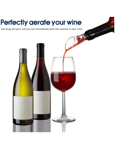 12 Válvulas Aireadoras de Vino Yinkin - Sin Goteo, Plástico