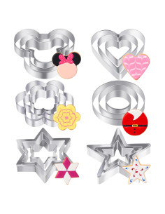 Juego de Cortadores de Galletas 18 Pcs BakingWorld - Acero Inoxidable