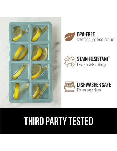 Bandeja de Hielo de Silicona GORILLA GRIP 2 Piezas 8 Cubos 5cm