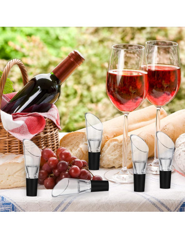 12 Válvulas Aireadoras de Vino Yinkin - Sin Goteo, Plástico