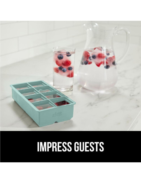 Bandeja de Hielo de Silicona GORILLA GRIP 2 Piezas 8 Cubos 5cm