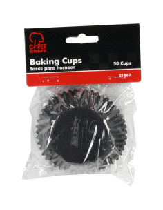 Forros para Cupcakes Chef Craft 50 Unidades Negro Desechables 2