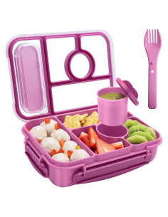 Caja de Almuerzo Bento Amathley 5 Compartimentos 1.3L Púrpura
