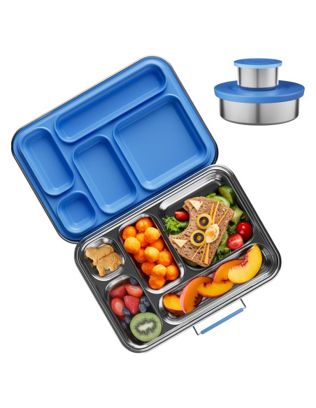 Caja Bento de Acero Inoxidable AOHEA 33 OZ Azul para Niños