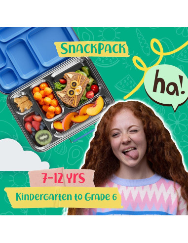 Caja Bento de Acero Inoxidable AOHEA 33 OZ Azul para Niños