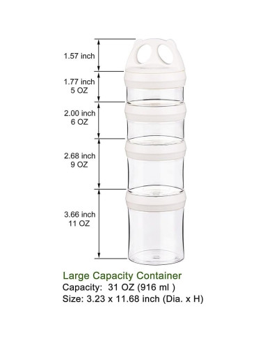 Contenedor de Almacenamiento Apilable BeneLabel 0.92L Blanco