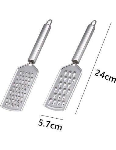 Rallador de Queso WENHUAZAI de Acero Inoxidable 2 Pcs