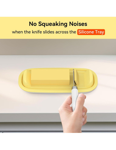 Plato para Mantequilla con Tapa y Cuchillo XICVIC 19.4x8.2cm