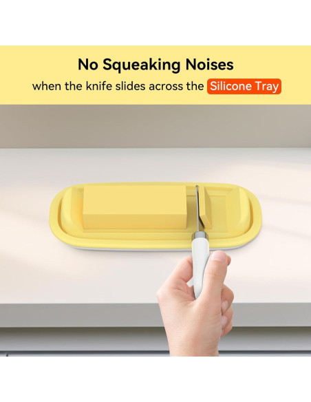 Plato para Mantequilla con Tapa y Cuchillo XICVIC 19.4x8.2cm