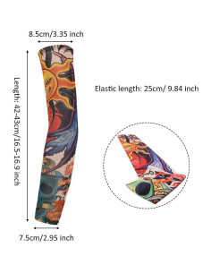 SPOKKI 24 Mangas de Tatuaje Temporal Falsas para Adultos 2