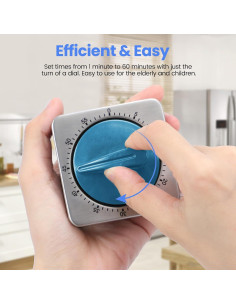 Temporizador de Cocina Mecánico Albayrak Azul Acero Inoxidable 2
